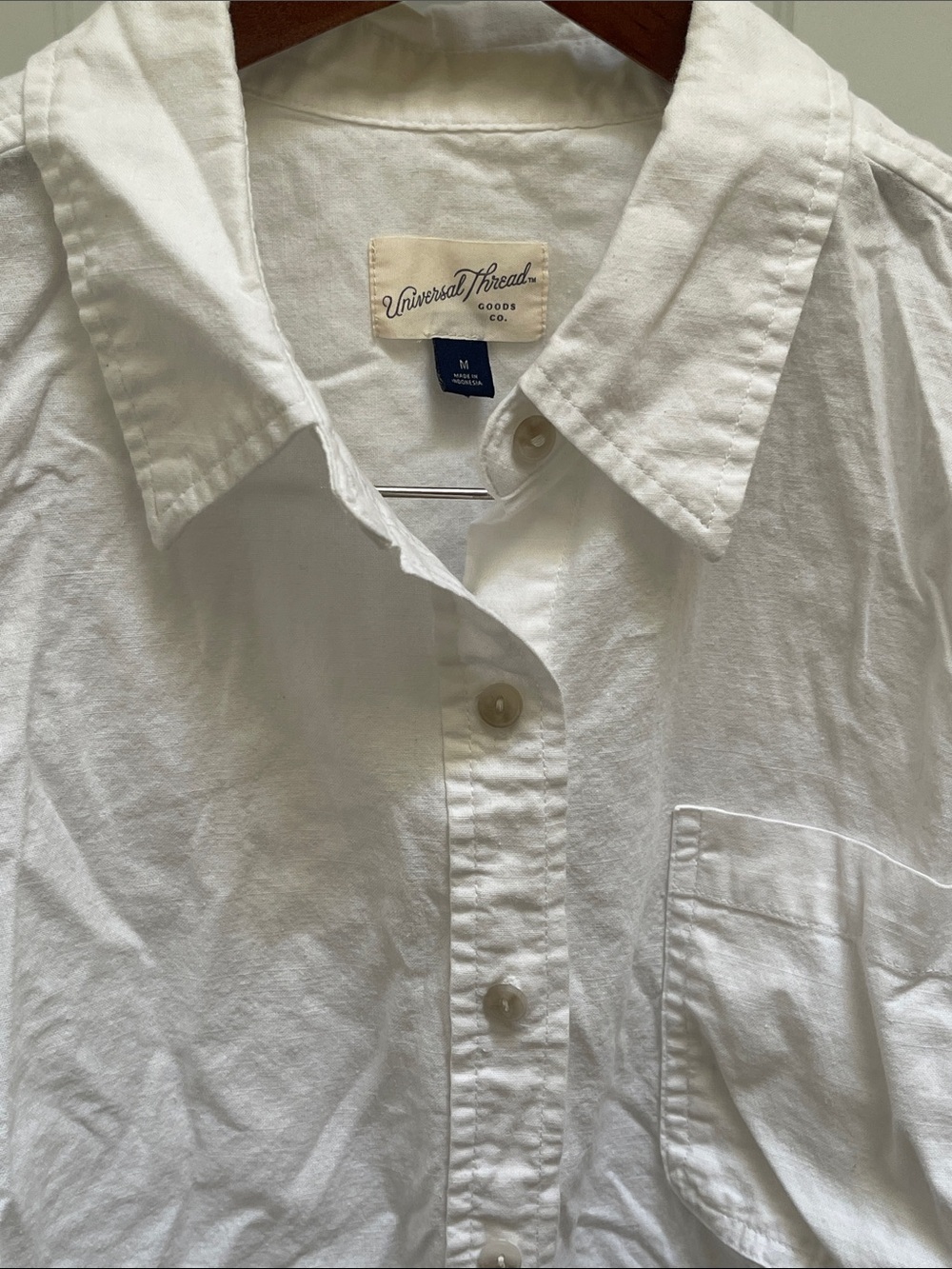 Universal Thread White Cropped Button-Up - Picture 3 of 6